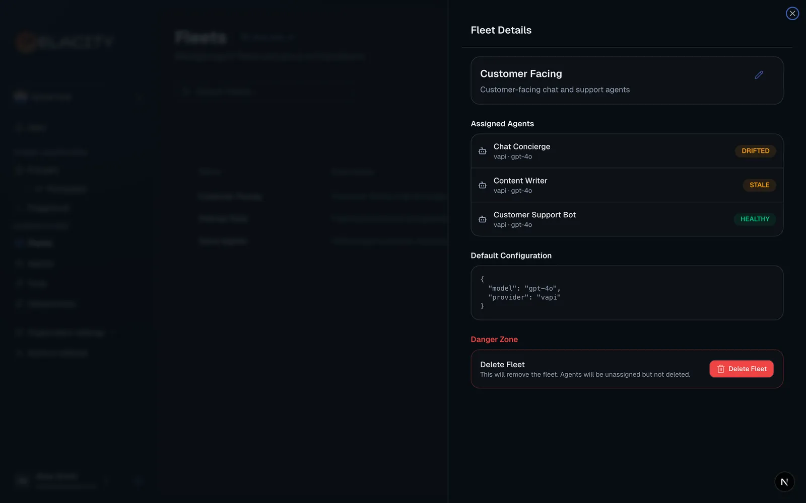 Configure fleet details