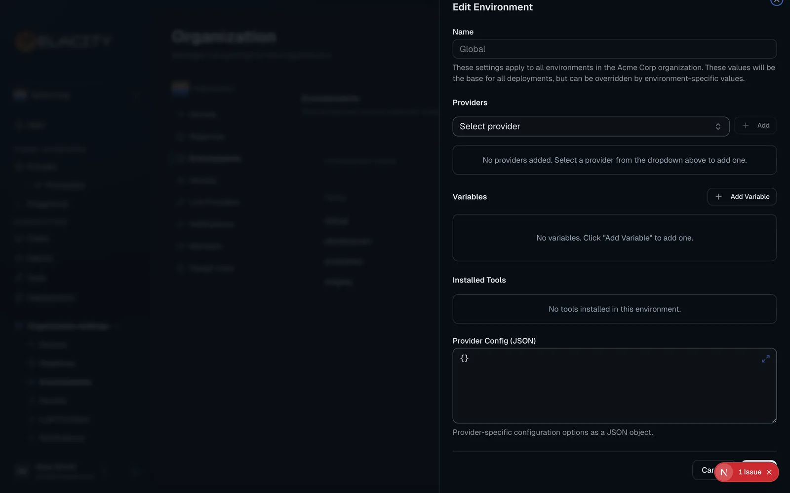 Add environment variables